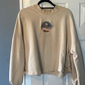 Cream backbeat co sweatshirt